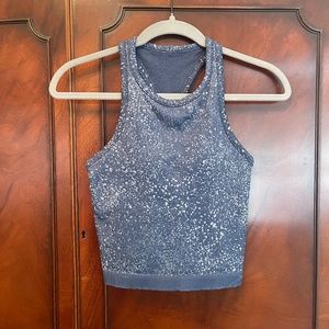 Lululemon Ebb to Street Razorback Cropped Tanktop - Distorted Noise Mineral - 4